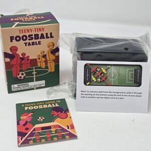 Teeny-Tiny Foosball Table + Illustrated Mini Book of History & Rules NEW SEALED